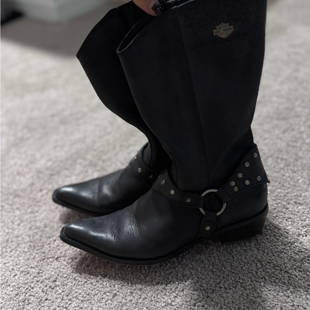 Harley-Davidson Black Western Boots